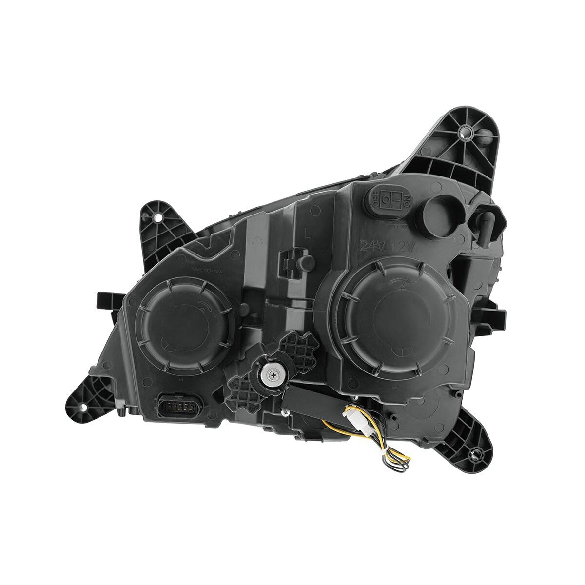 Black Projection Headlight With LED Position & Sequential Signal For 2012-2021 Peterbilt 579- Passenger