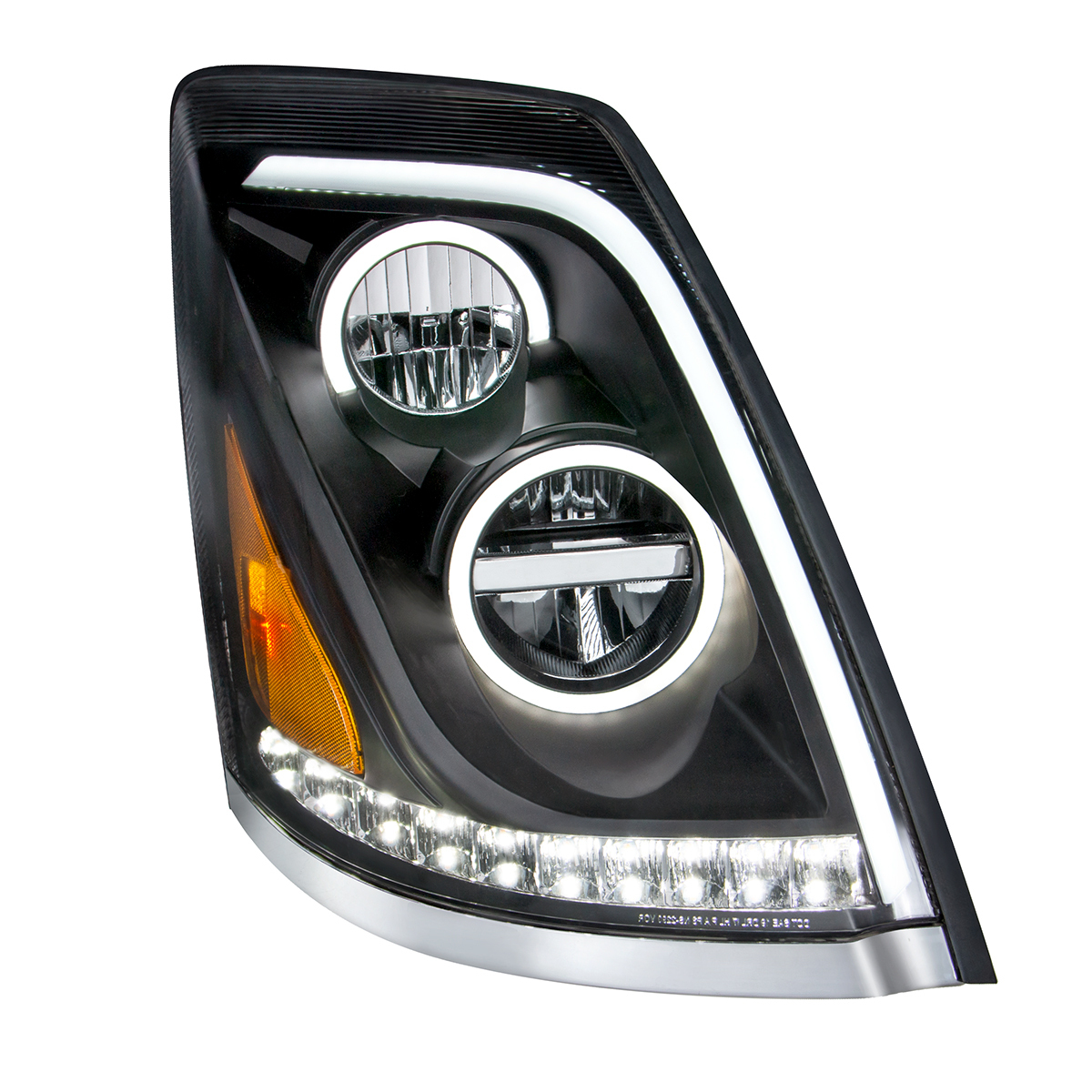 Blackout LED Headlight for 2003-2017 Volvo VN/VNL - Passenger