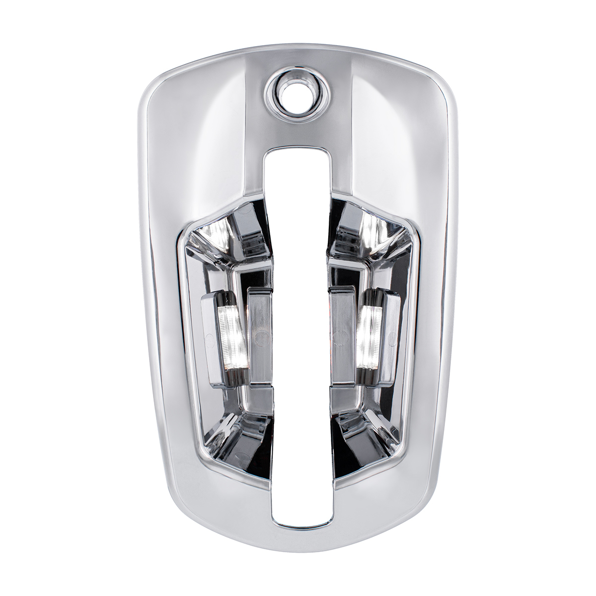 6 LED Chrome Door Handle Cover For 2018-2026 Freightliner Cascadia - Driver, White LED