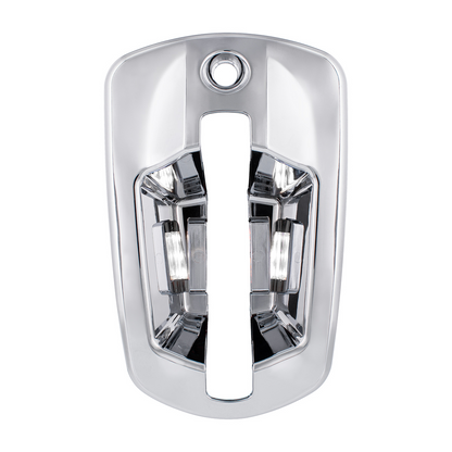6 LED Chrome Door Handle Cover For 2018-2026 Freightliner Cascadia - Driver, White LED