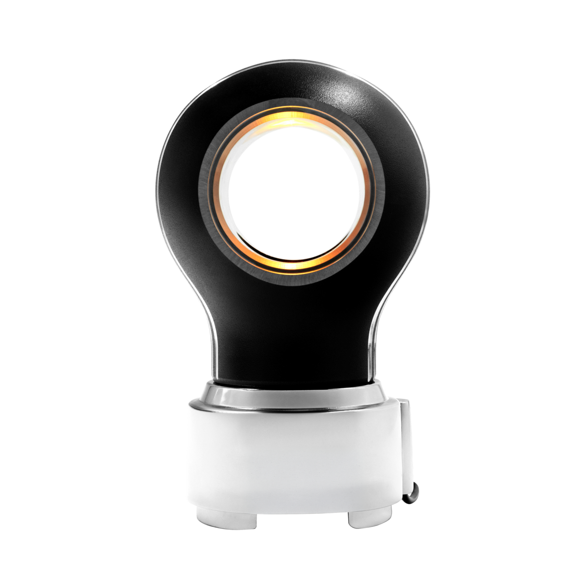 Thread-On Matte Black Carolina Gearshift Knob With LED 9/10 Speed Adapter-Amber LED