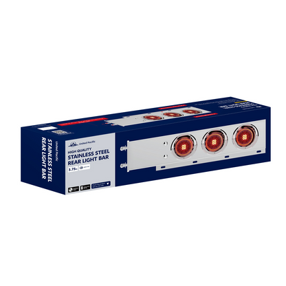 3-3/4" Bolt Pattern SS Spring Loaded Bar With 6X 4" 16 LED Turbine Lights & Visors - Red LED/Red Lens (Pair)