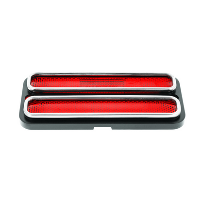 Deluxe Side Marker Light With Stainless Steel Trim For 1968-1972 Chevrolet & GMC Truck-Red Lens