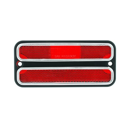 Deluxe Side Marker Light With Stainless Steel Trim For 1968-1972 Chevrolet & GMC Truck-Red Lens