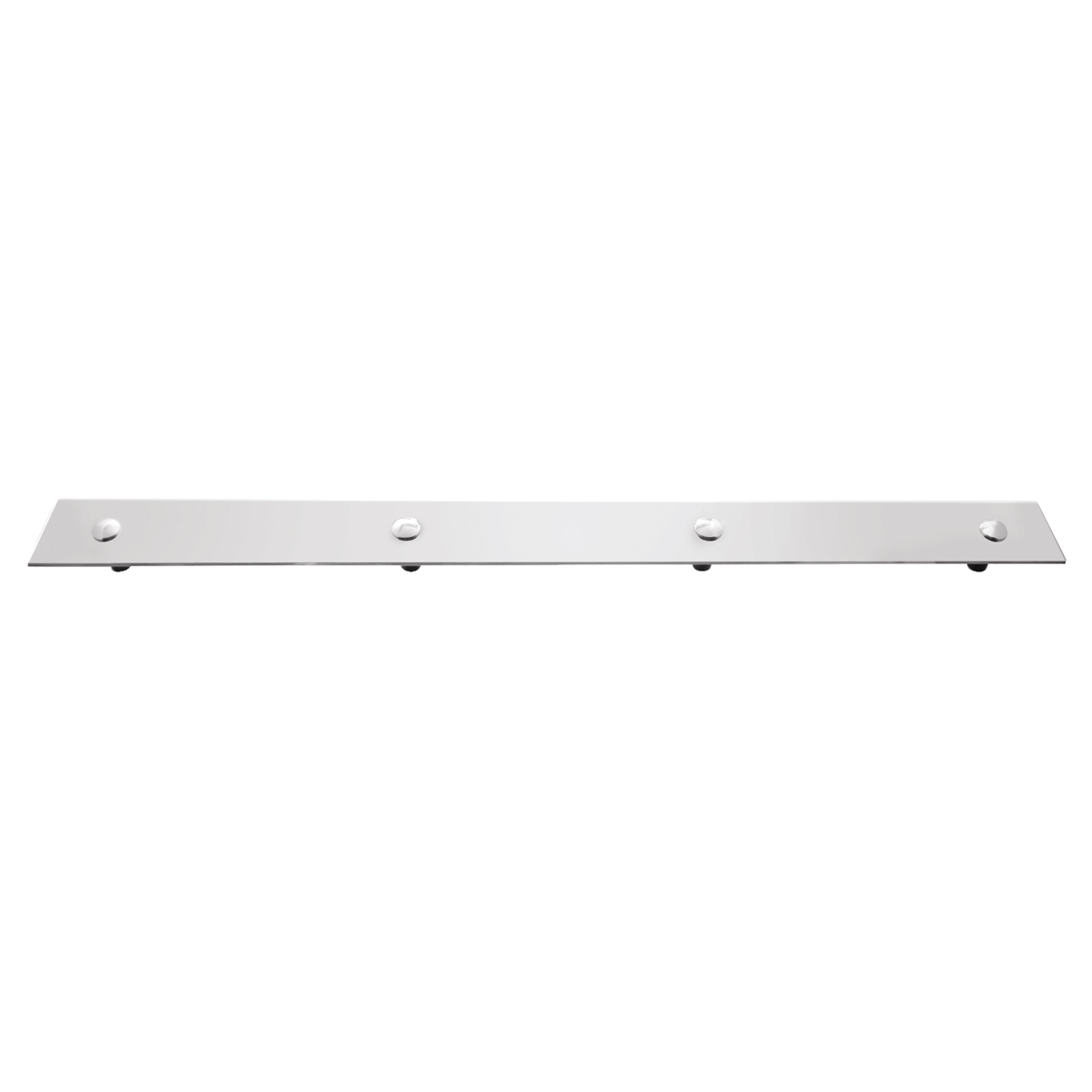 2" X 24" Chrome Top Mud Flap Plain Plate - Bolt Thru