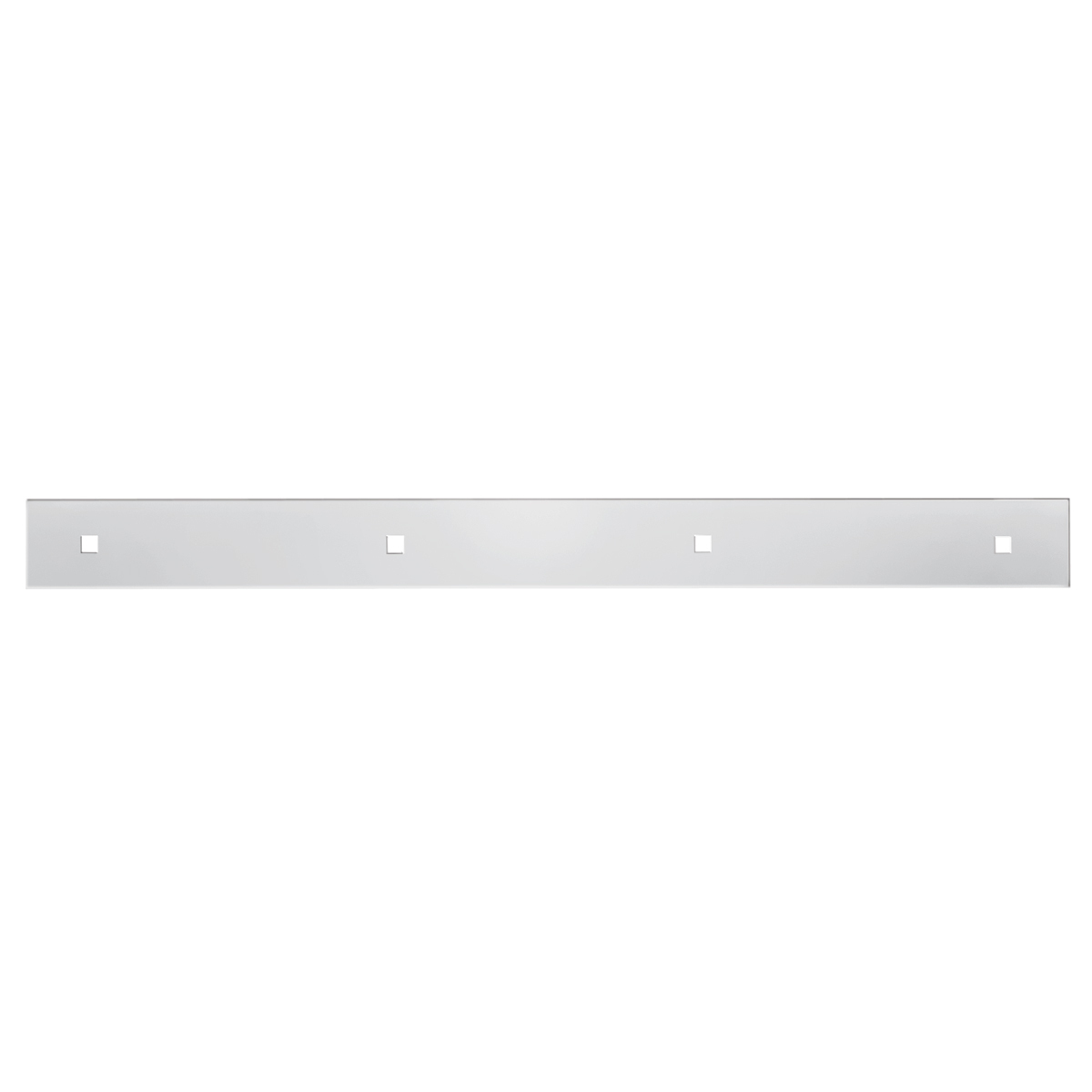 2" X 24" Chrome Top Mud Flap Plain Plate - Bolt Thru