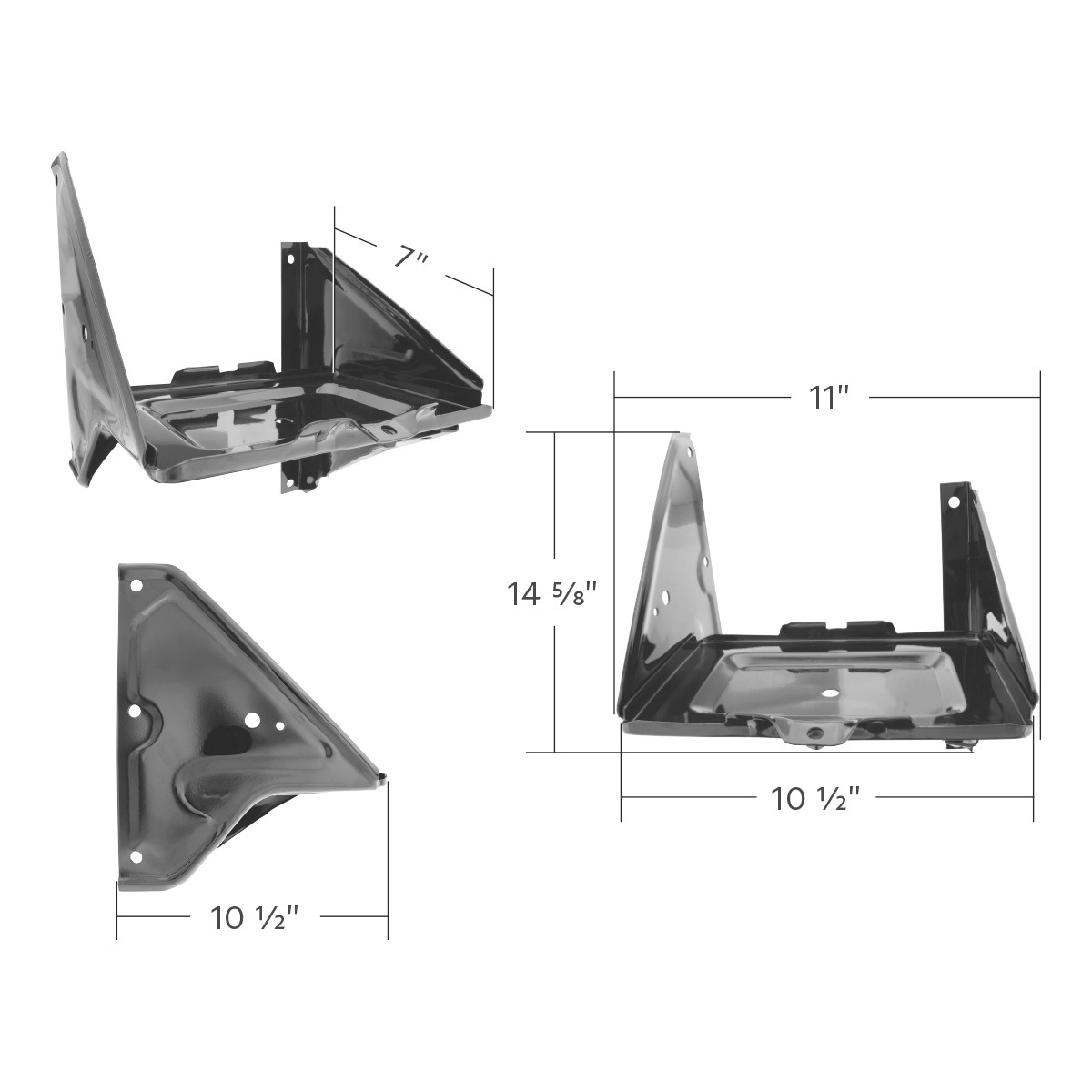 Battery Tray For 1967-1972 Chevrolet & GMC Truck With Air Conditioning