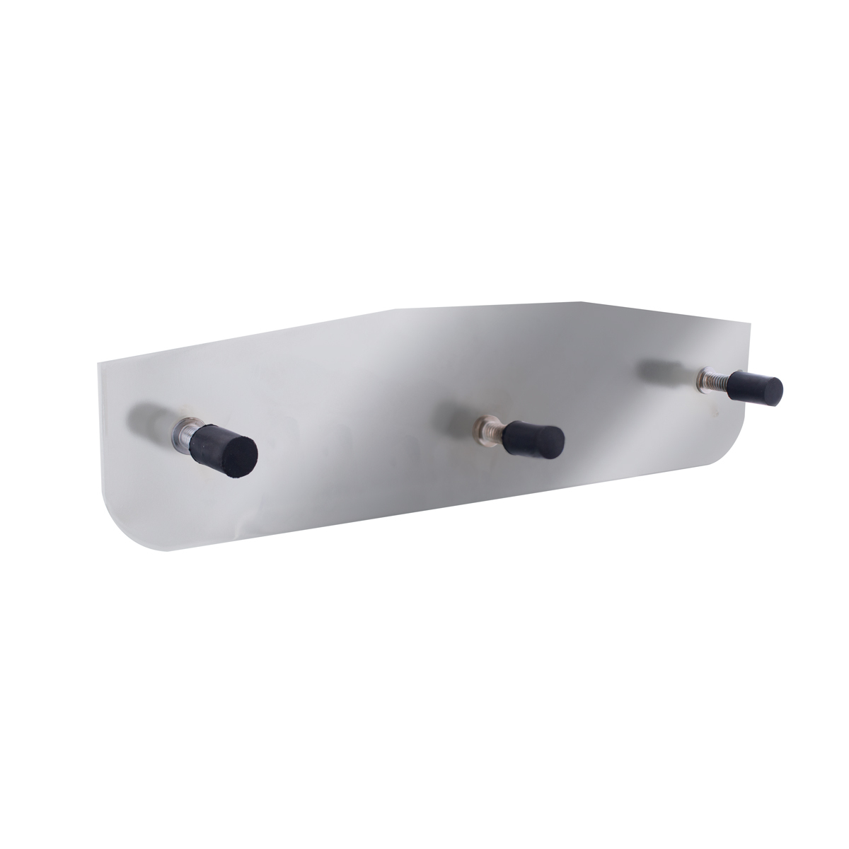 3" X 12" Chrome Standard Bottom Mud Flap Plate - Welded Stud