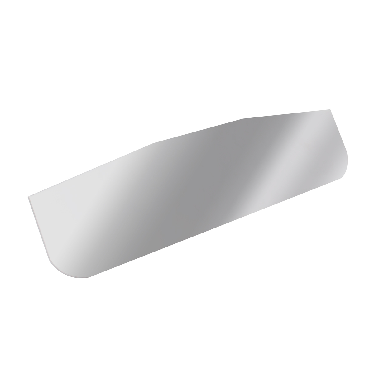 3" X 12" Chrome Standard Bottom Mud Flap Plate - Welded Stud