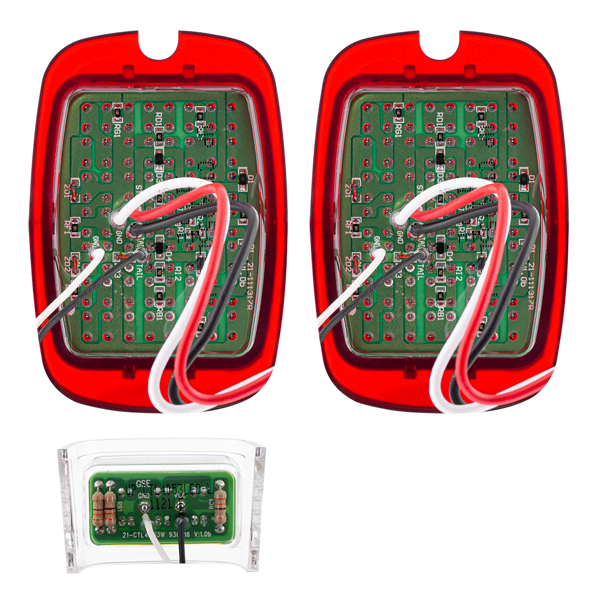 27 LED Tail Light With 6 LED LP Light Set For Chevy Passenger Car (1937-1938) & Truck (1940-1953) (Pair)