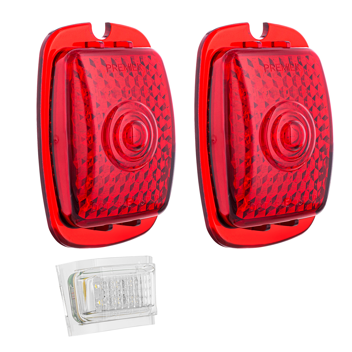 27 LED Tail Light With 6 LED LP Light Set For Chevy Passenger Car (1937-1938) & Truck (1940-1953) (Pair)