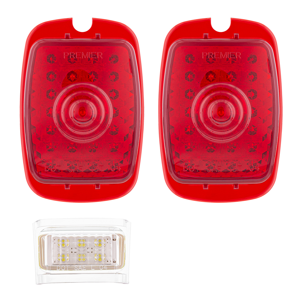 27 LED Tail Light With 6 LED LP Light Set For Chevy Passenger Car (1937-1938) & Truck (1940-1953) (Pair)