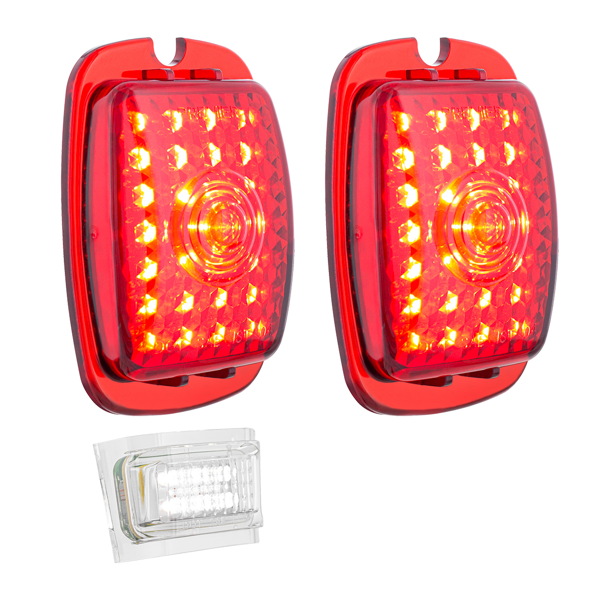 27 LED Tail Light With 6 LED LP Light Set For Chevy Passenger Car (1937-1938) & Truck (1940-1953) (Pair)