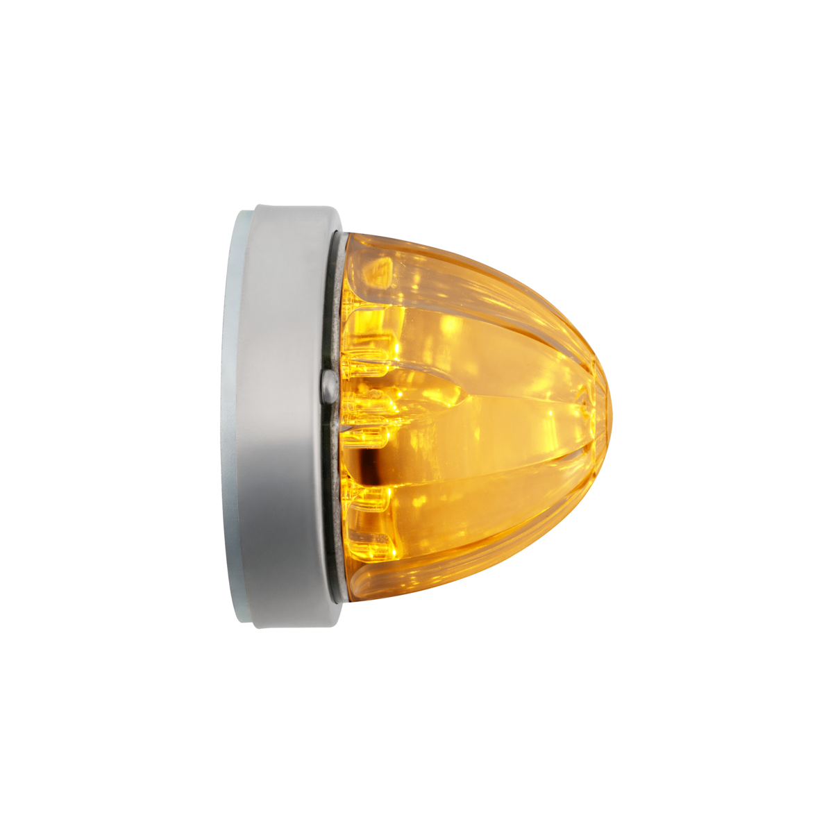 17 LED Dual Function Watermelon Flush Mount Kit - Amber LED/Clear Lens