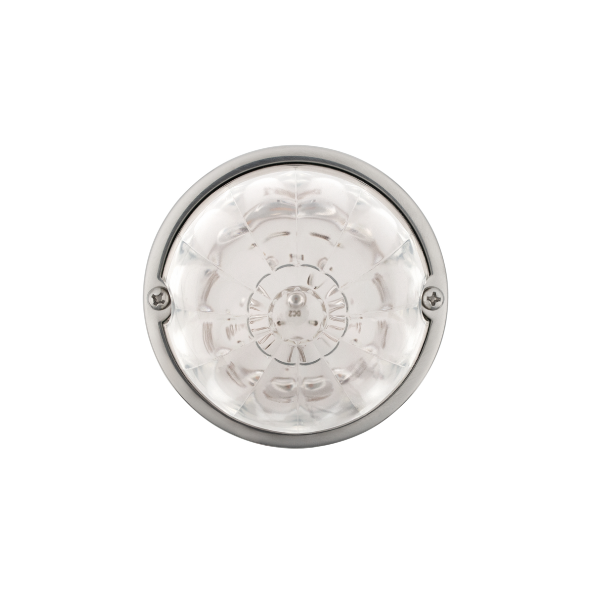 17 LED Dual Function Watermelon Flush Mount Kit - Amber LED/Clear Lens