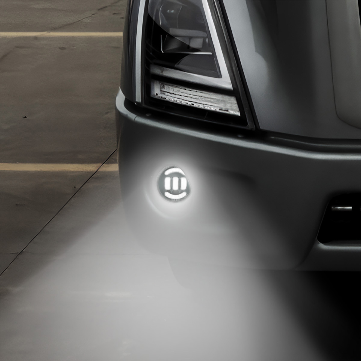 Blackout 6 LED Competition Series Projector Fog Light For 2018-2024 Volvo VNR