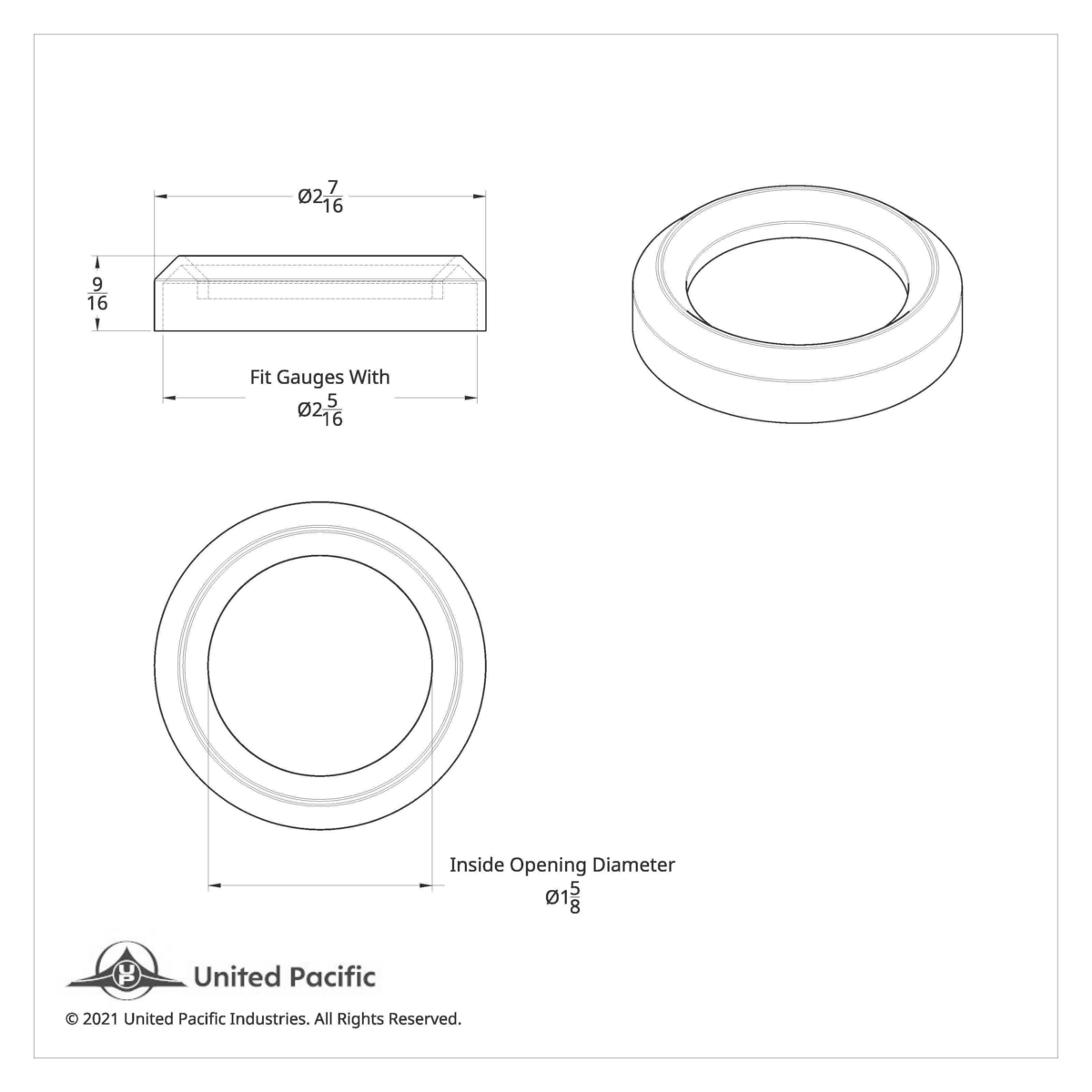 Chrome Plastic Small Gauge Cover For 1996-2010 Freightliner Century
