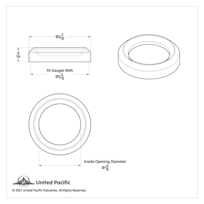 Chrome Plastic Small Gauge Cover For 1996-2010 Freightliner Century