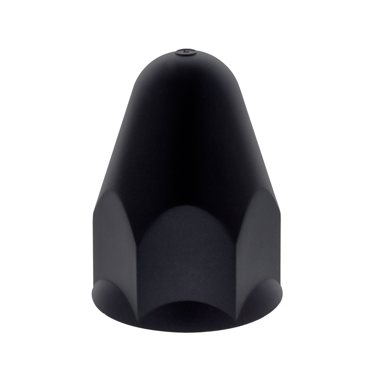 1-1/2" X 2-3/4" Matte Black Painted Plastic Bullet Nut Covers - Push-On (Color Box of 20)