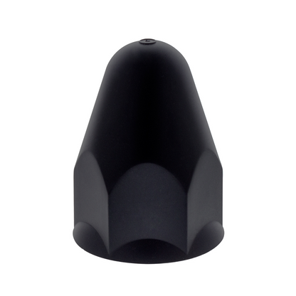 1-1/2" X 2-3/4" Matte Black Painted Plastic Bullet Nut Covers - Push-On (Color Box of 20)