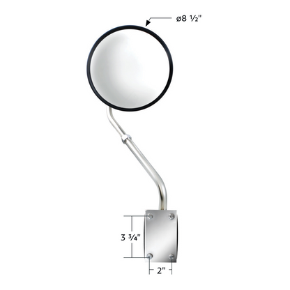 Stainless Steel Hood Mount Mirror