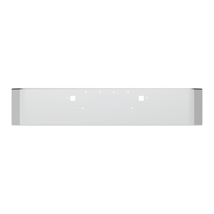 SS Clad Aluminum Bumper For 2008-2023 Peterbilt 389 - Curved Ends