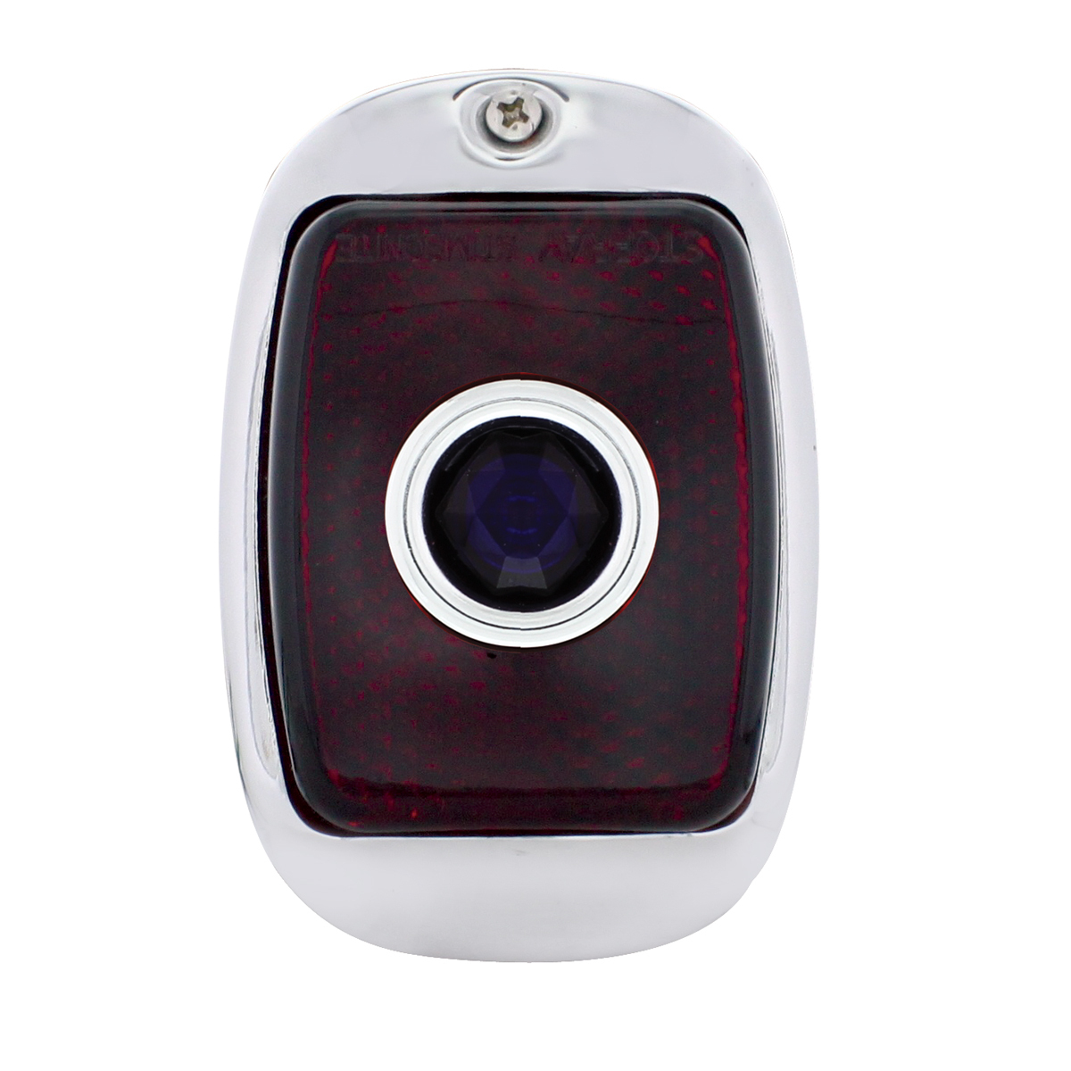 Tail Light Assembly With Stainless Steel Housing & Blue Dot For 1940-53 Chevy & GMC Truck - R/H