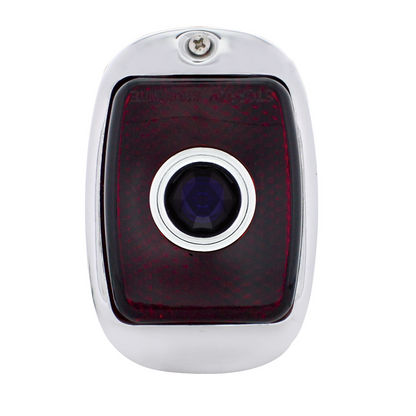 Tail Light Assembly With Stainless Steel Housing & Blue Dot For 1940-53 Chevy & GMC Truck - R/H