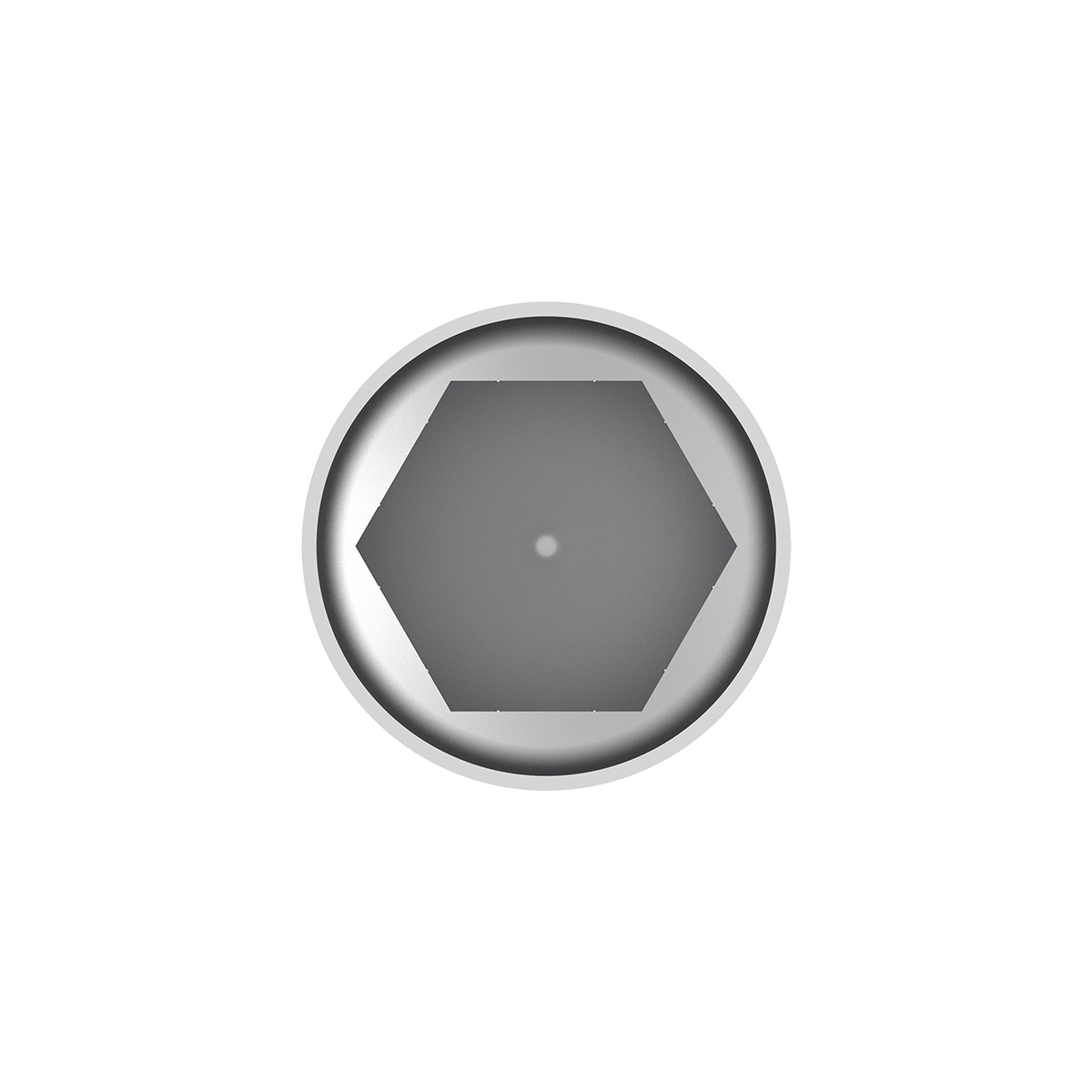 33mm X 2-3/8" Chrome Plastic Bullet Nut Cover With Flange - Push-On (Bulk)