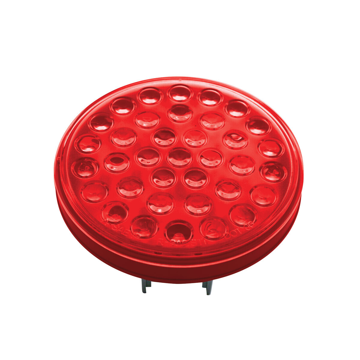 2" Bolt Pattern SS Spring Loaded Bar With 6X 36 LED 4" Lights & Visors -Red LED & Lens (Pair)