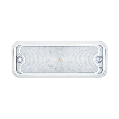 17 Amber LED Front Parking Light With SS Trim For 1973-80 Chevy & GMC Truck, L/H - Clear Lens
