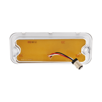 17 Amber LED Front Parking Light With SS Trim For 1973-80 Chevy & GMC Truck, L/H - Clear Lens