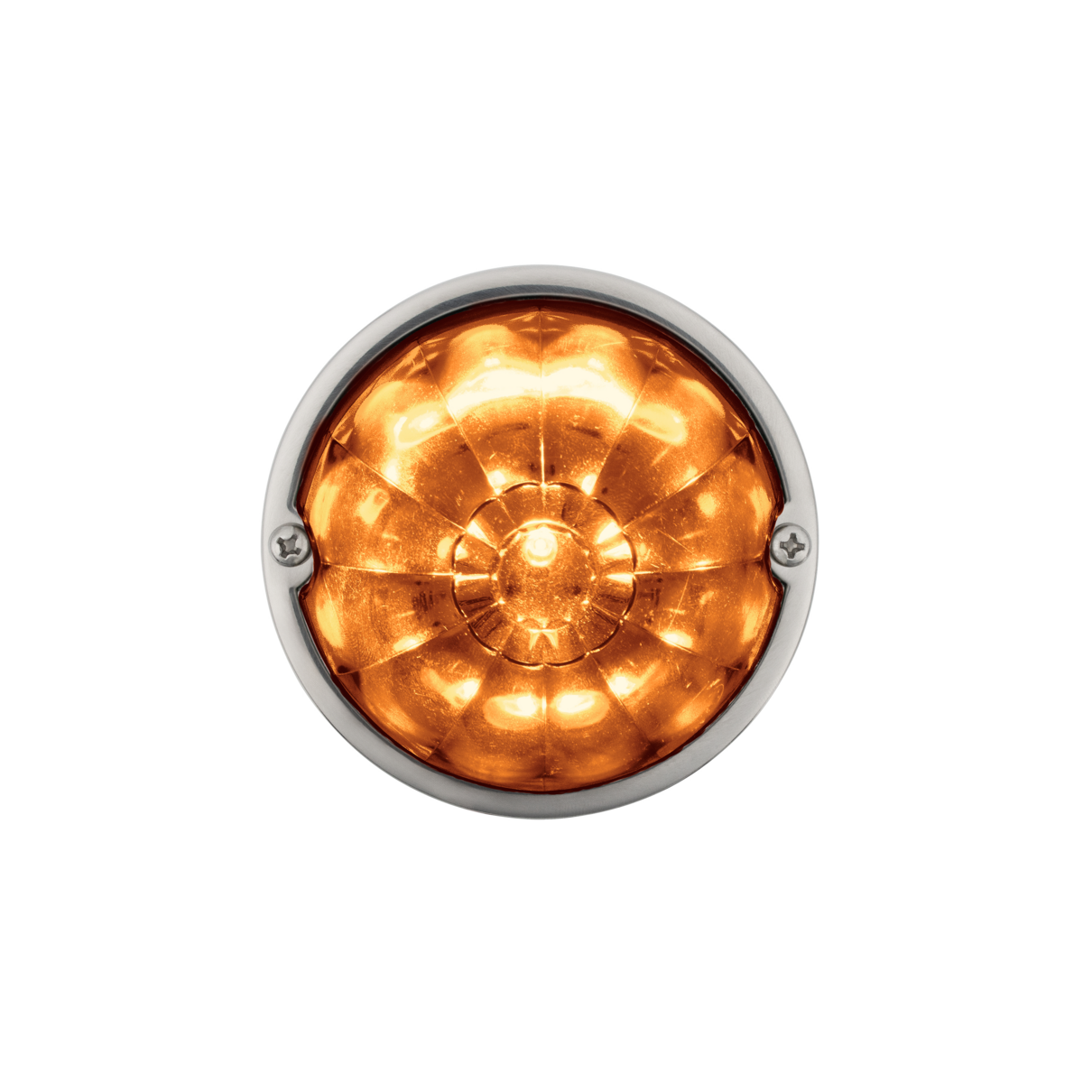 17 LED Dual Function Watermelon Flush Mount Kit - Amber LED/Amber Lens