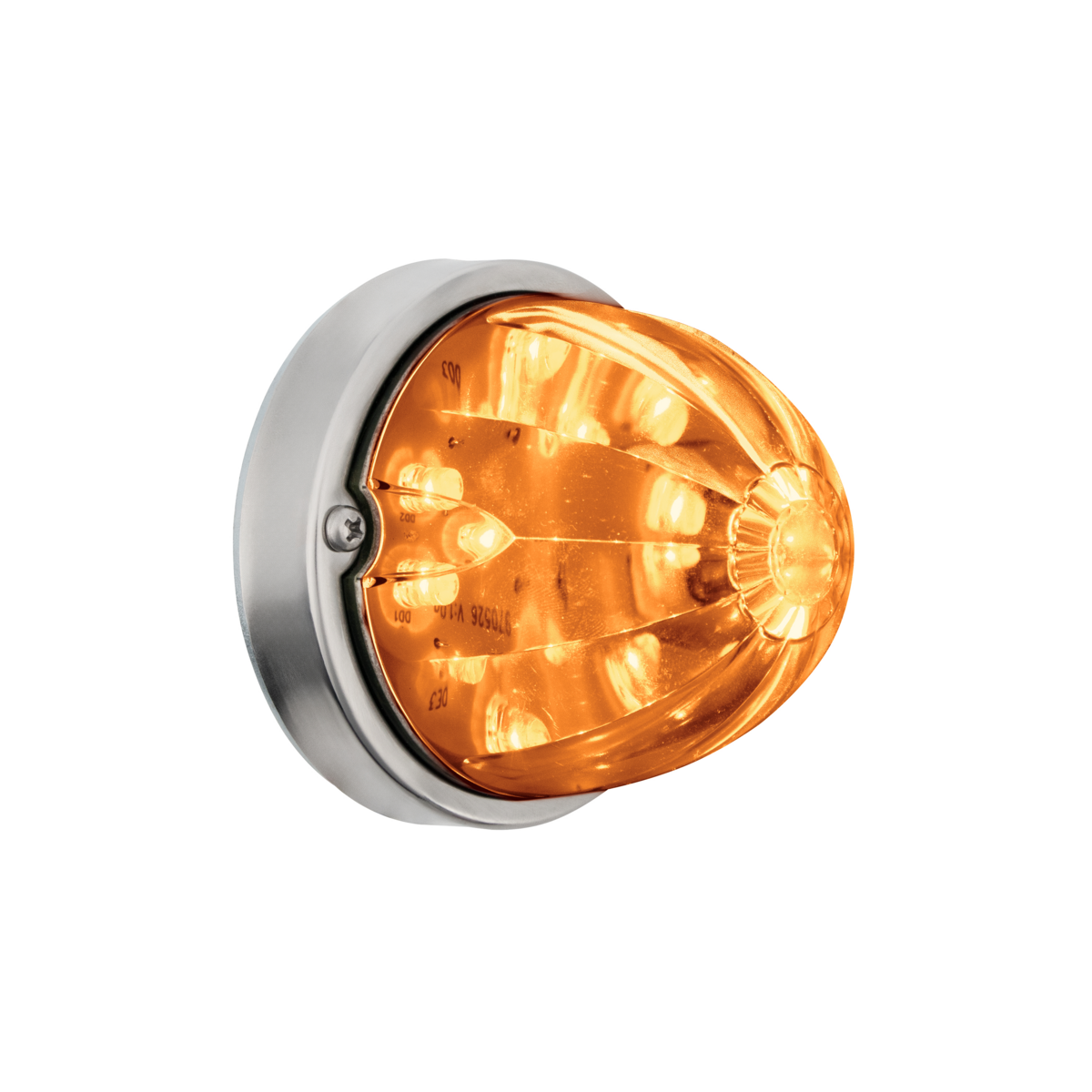 17 LED Dual Function Watermelon Flush Mount Kit - Amber LED/Amber Lens