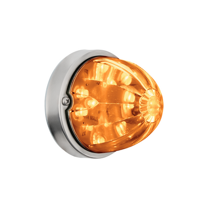 17 LED Dual Function Watermelon Flush Mount Kit - Amber LED/Amber Lens