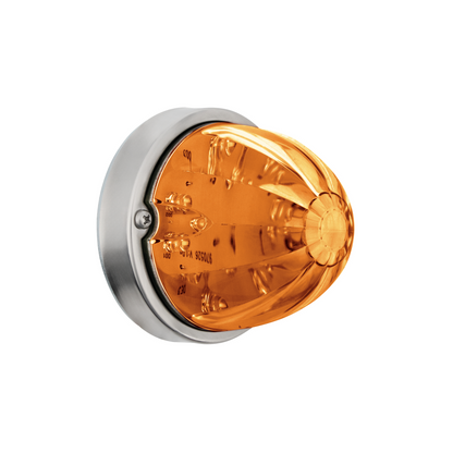 17 LED Dual Function Watermelon Flush Mount Kit - Amber LED/Amber Lens