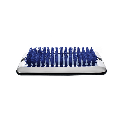 Stainless Shoe/Boot Scraper With Nylon Brush - Blue Brush