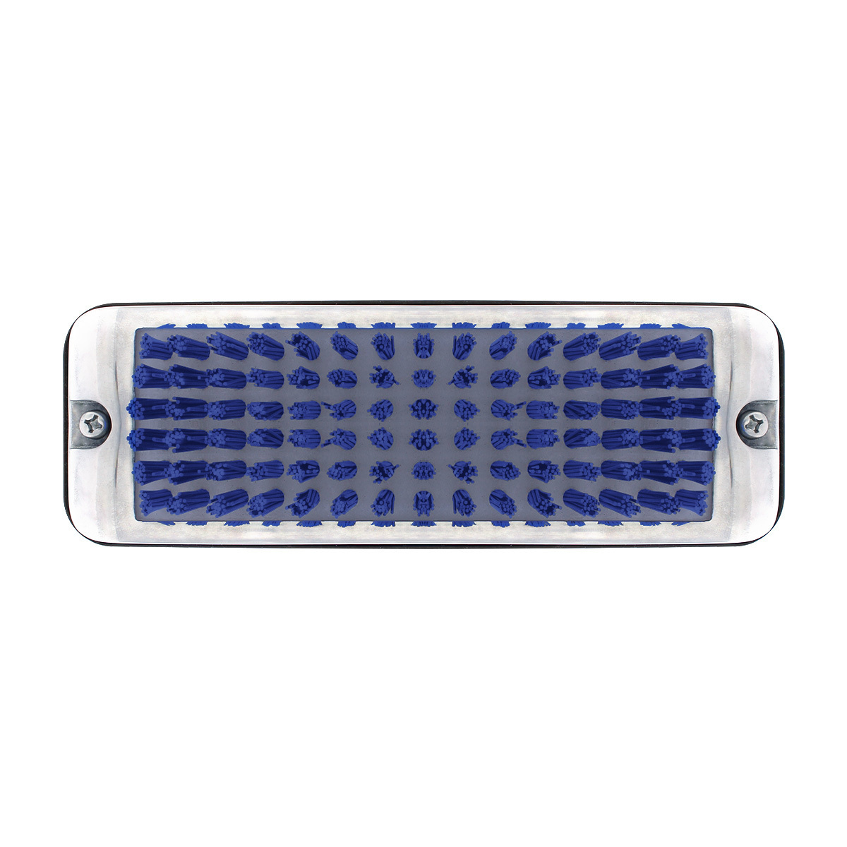 Stainless Shoe/Boot Scraper With Nylon Brush - Blue Brush