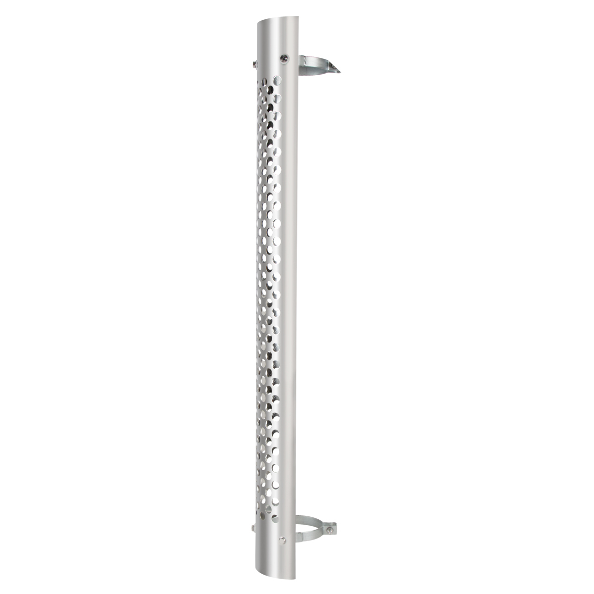 48" Tall 180 Degree Stainless Exhaust Muffler Shield For 5" Diameter Exhaust - Round Slot