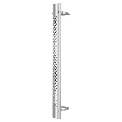 48" Tall 180 Degree Stainless Exhaust Muffler Shield For 5" Diameter Exhaust - Round Slot