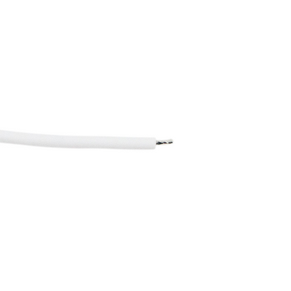 6" Single Lead Wire With .180 Bullet Termination & Stripped End - White (10 Pcs)