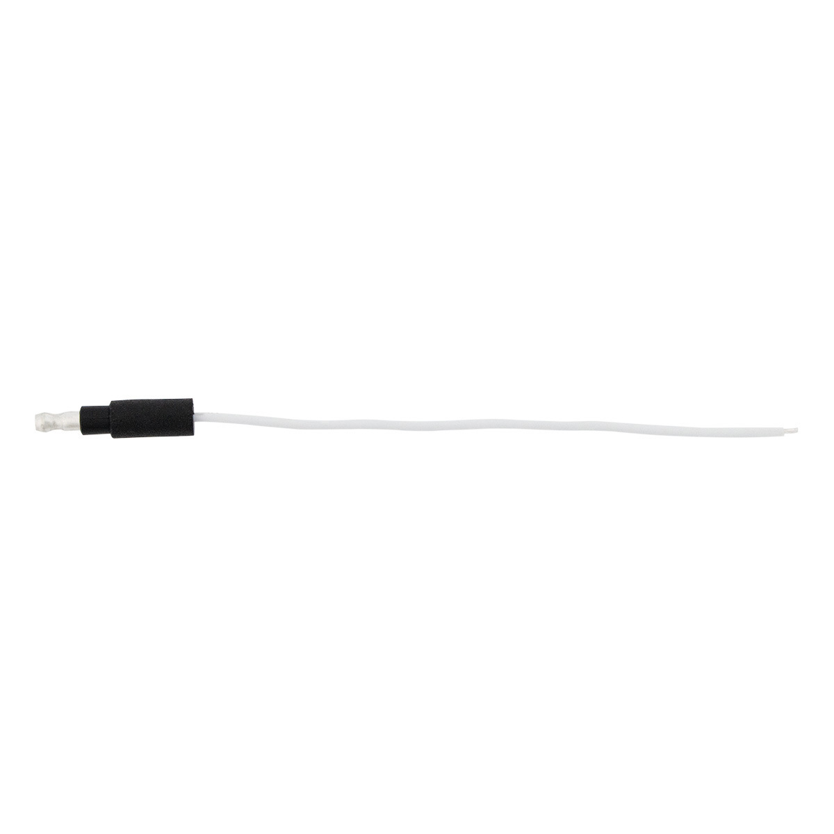 6" Single Lead Wire With .180 Bullet Termination & Stripped End - White (10 Pcs)