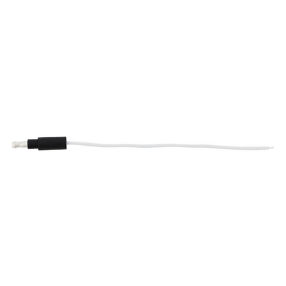 6" Single Lead Wire With .180 Bullet Termination & Stripped End - White (10 Pcs)