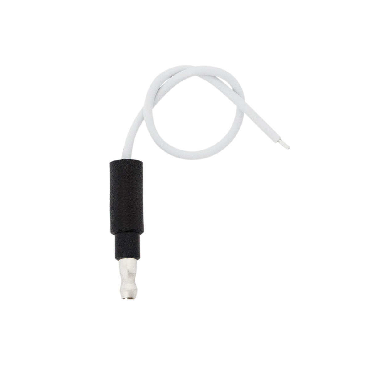 6" Single Lead Wire With .180 Bullet Termination & Stripped End - White (10 Pcs)