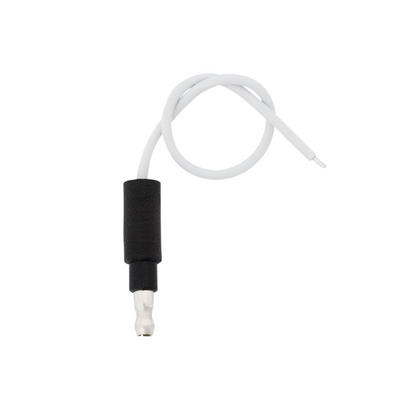 6" Single Lead Wire With .180 Bullet Termination & Stripped End - White (10 Pcs)