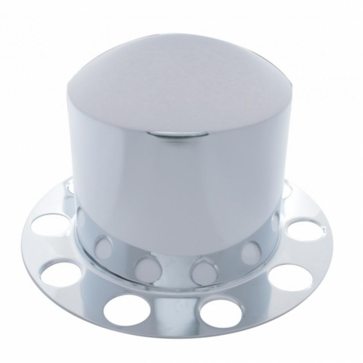 Stainless Dome Rear Axle Cover 2PC Kit For 1-1/2" Nut Cover - Aluminum Wheel