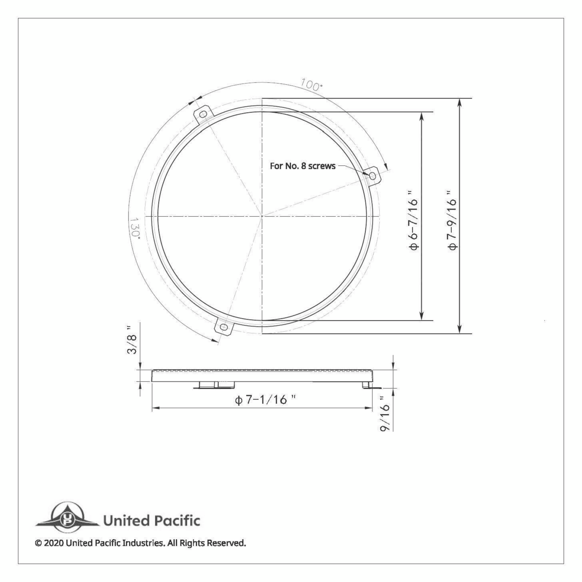 Stainless Steel 7" Headlight Retaining Ring (Bulk)