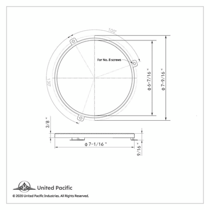 Stainless Steel 7" Headlight Retaining Ring (Bulk)