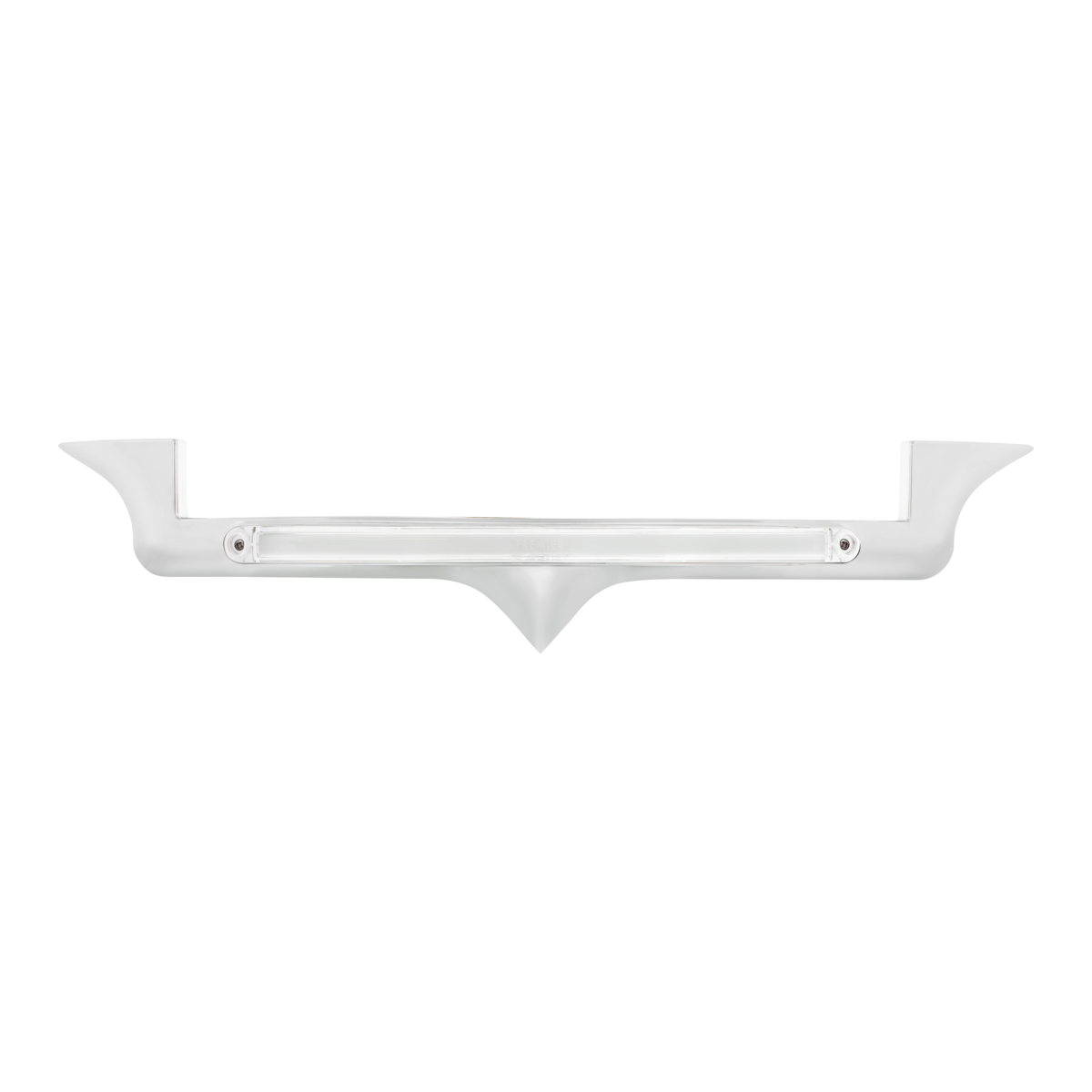 Chrome Hood Emblem Trim With 24 LED GloLight Bar For Kenworth - Red LED/Clear Lens