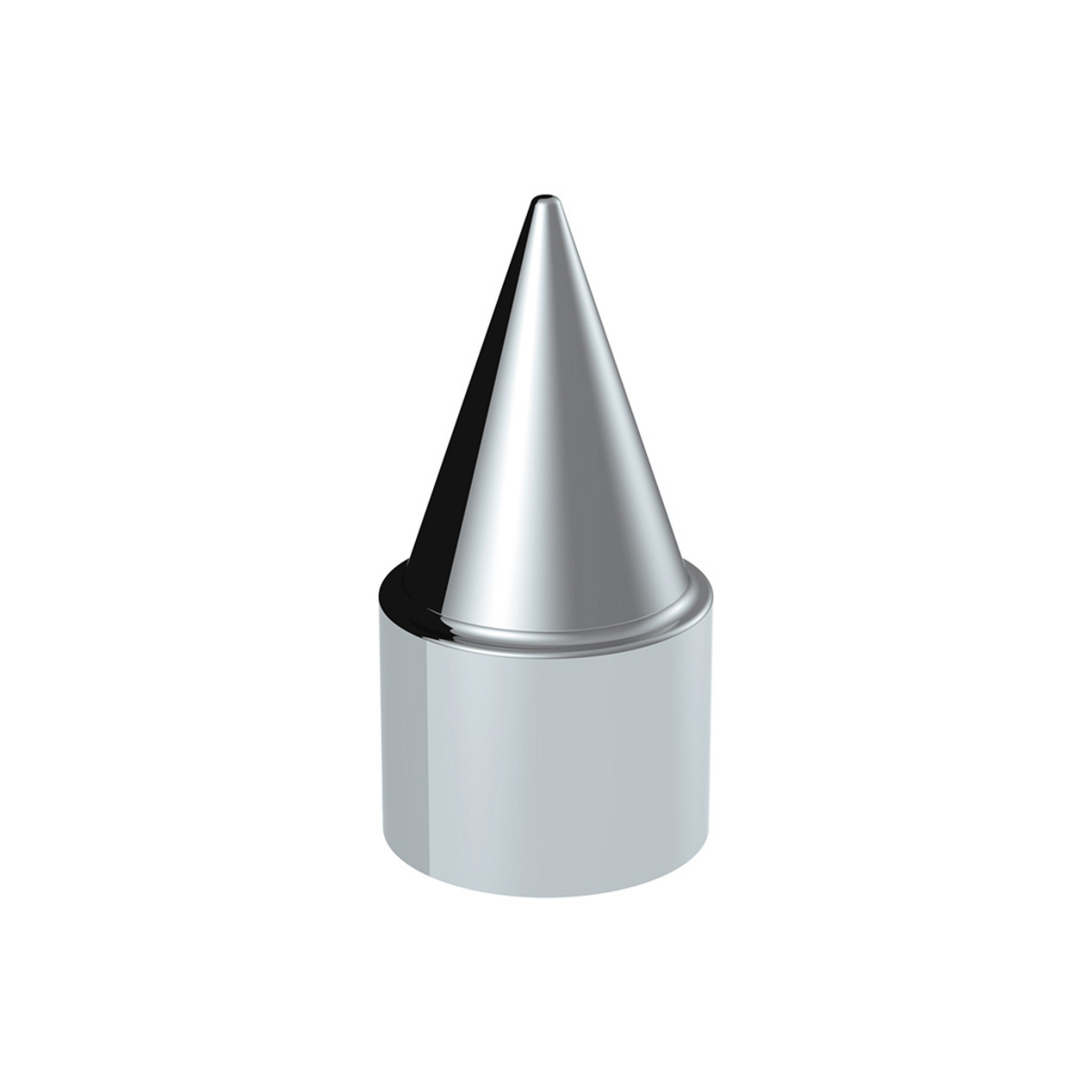 1-1/2" X 4-1/4" Chrome Plastic Stiletto Nut Cover - Push-On (Bulk)
